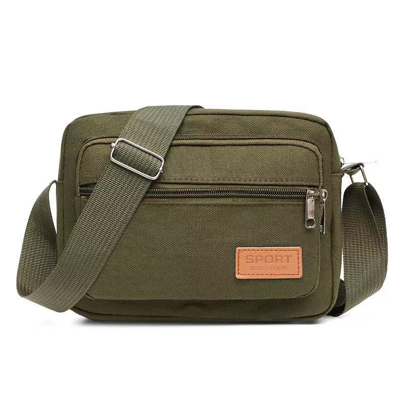 Business bag Men's and women's nylon collection wallet Canvas charging bag Cashier shoulder messenger bag Oxford cloth bag Korean version satchel bag