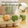 Press-Type Double-Layer Ice Cube Tray with Storage Bin