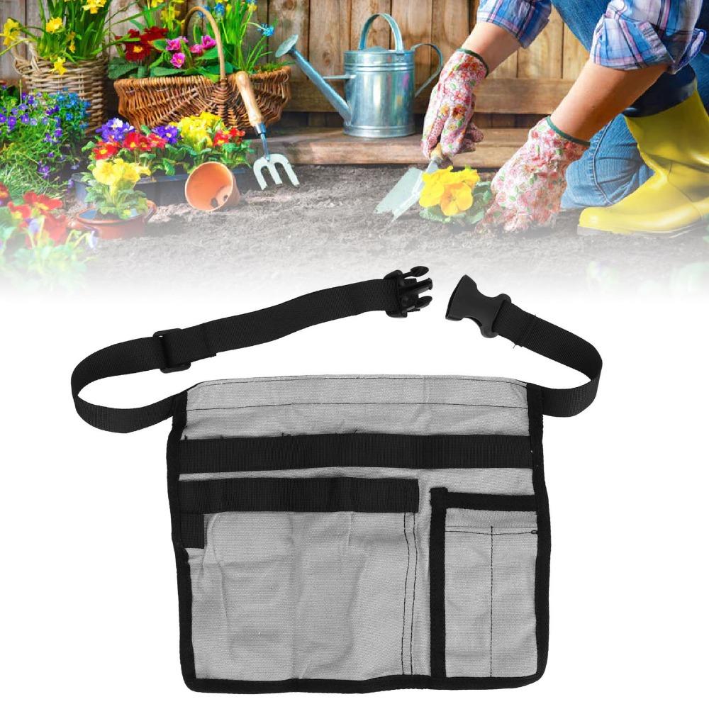 Heavy-Duty Tool Waist Apron Adjustable Strap Work Apron Belt Multi-Pocket Tool Pouch  Outdoor Use