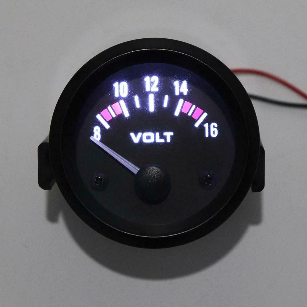 2" / 52MM LED 8-16V Voltmeter Car Motorcycle Voltage Gauge Panel Meter