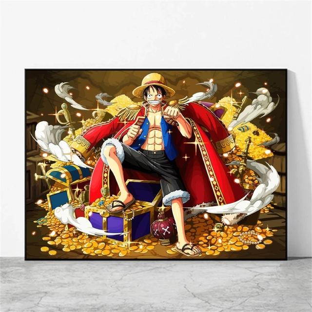 Canvas Printing Integrated Luffy Ace Friend Gift Poster Home Furnishing