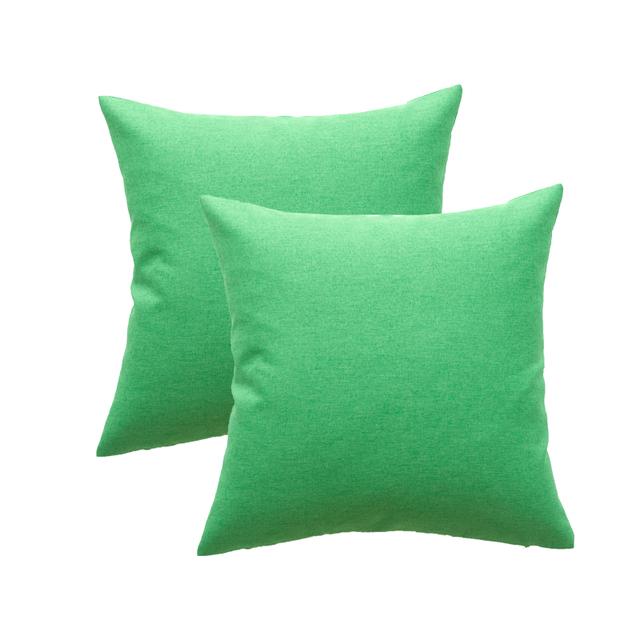 2 Pcs Green Plant Printing Outdoor Waterproof Throw Pillow Covers Decor Garden Cushion for Patio Tent Balcony Pillowcase 45*45cm