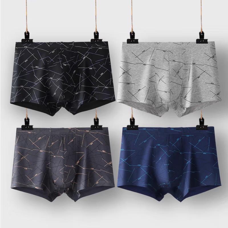 

Мужские боксеры-брифы в полоску Yu Zhaolin 7A с антибактериальной вставкой L