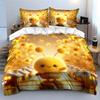 Ensemble de décoration abeille mignon – Ornement de maison Couette douce et confortable Ensemble de literie Comprend 1*Housse de couette & 2*Taies d'oreiller cadeau