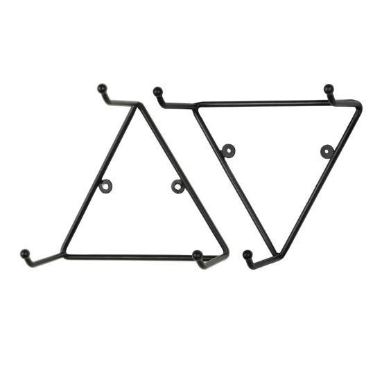 

Настенный держатель для кружек Матовый черный металлический треугольный держатель для кофейных кружек Настенный органайзер для кружек с 3 крючками Стойка для демонстрации для кухни офиса 2pcs