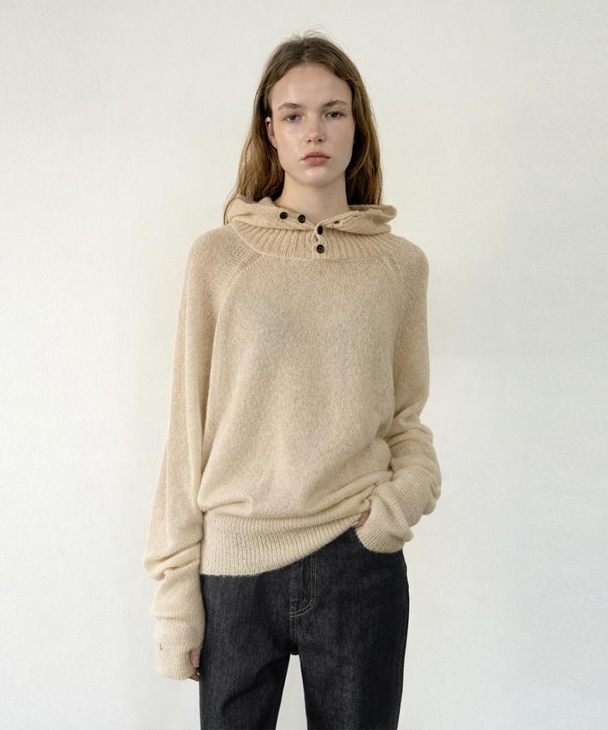 OUI MAIS NON Mohair Hoodie Knit