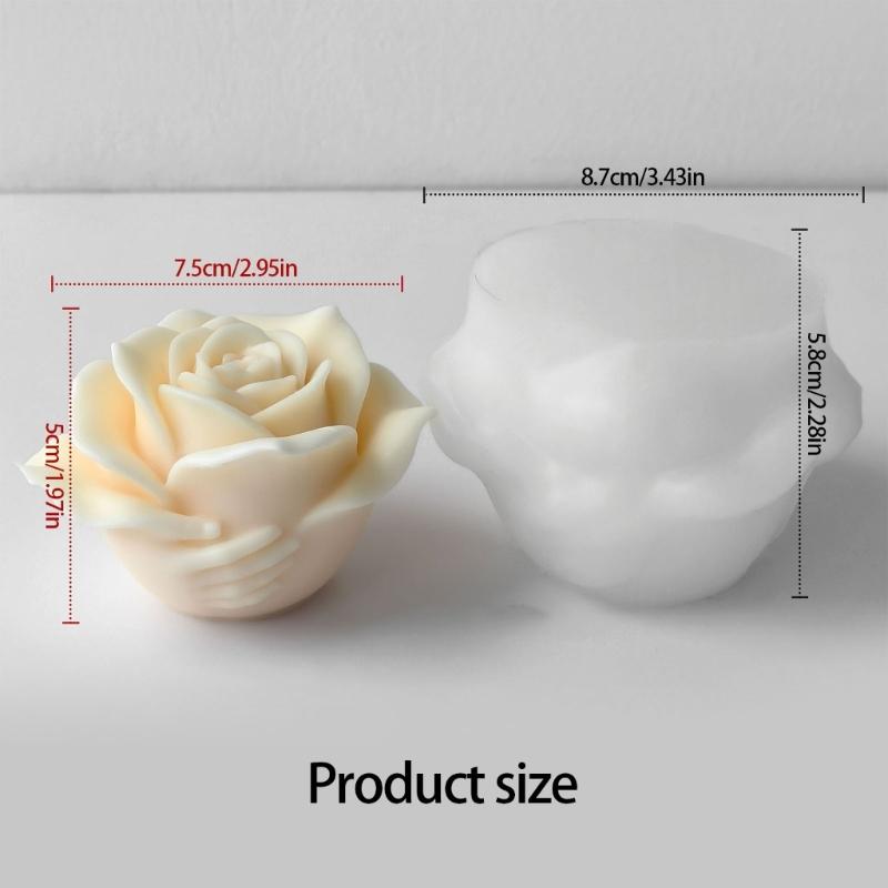 Silikonowe Formy na Świece w Kształcie Kwiatów do Robienia Świec Mydła Dekoracja Domu Wielofunkcyjna Floralna Forma Silikonowa do Żywicy Epoksydowej