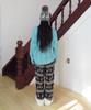 FUNFROMFUN Nordic Fur Pants, Black