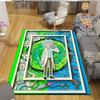 Rick Home Sofa Decoration for Living Room & Bedroom, Non‑Slip Play Flannel Floor Mat for Game Room