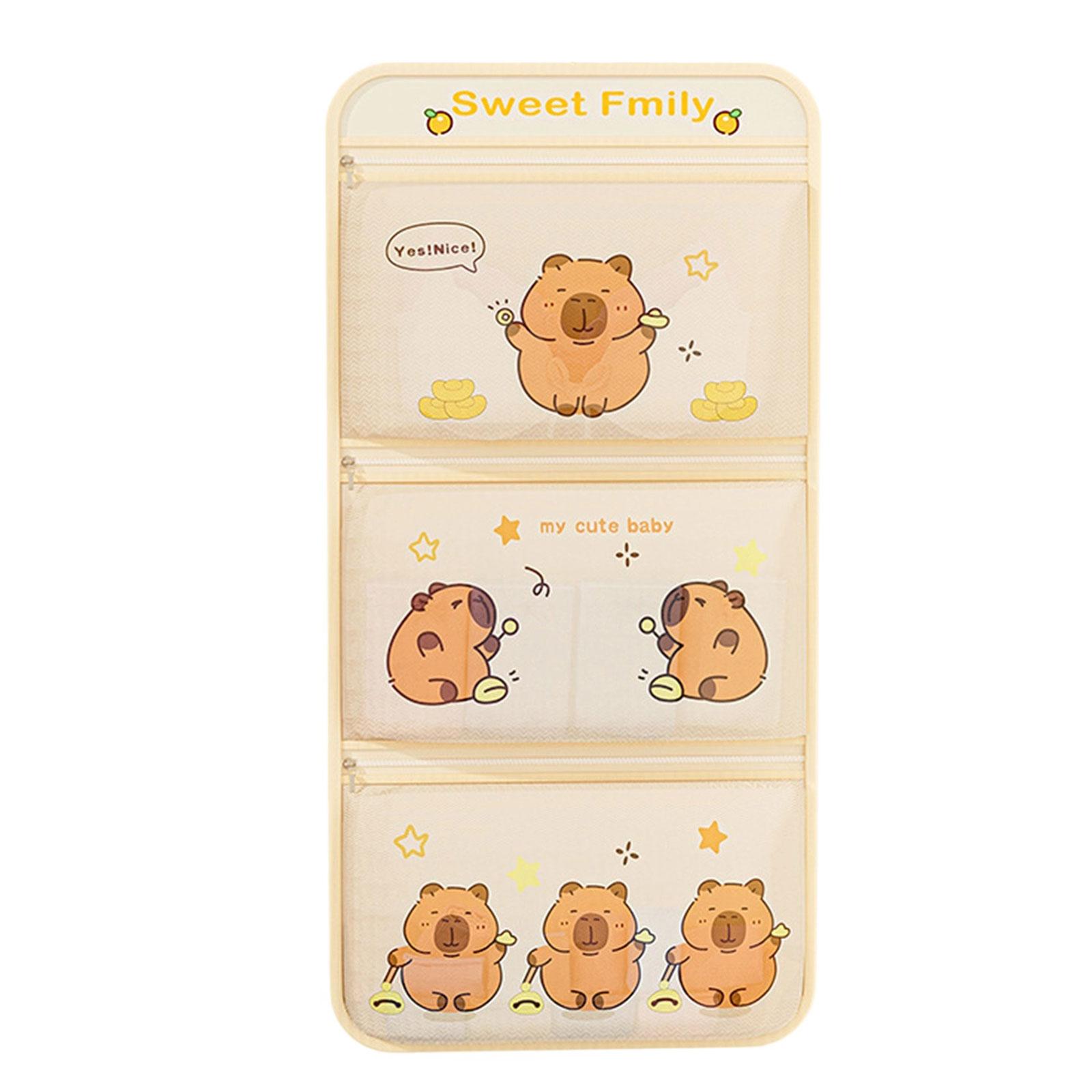 

Компактный подвесной органайзер с множеством карманов, водонепроницаемая сумка для хранения для детской комнаты, ванной или спальни 3