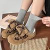 Women's Cotton Mid-Calf Ribbed Socks - Autumn/Winter College Style