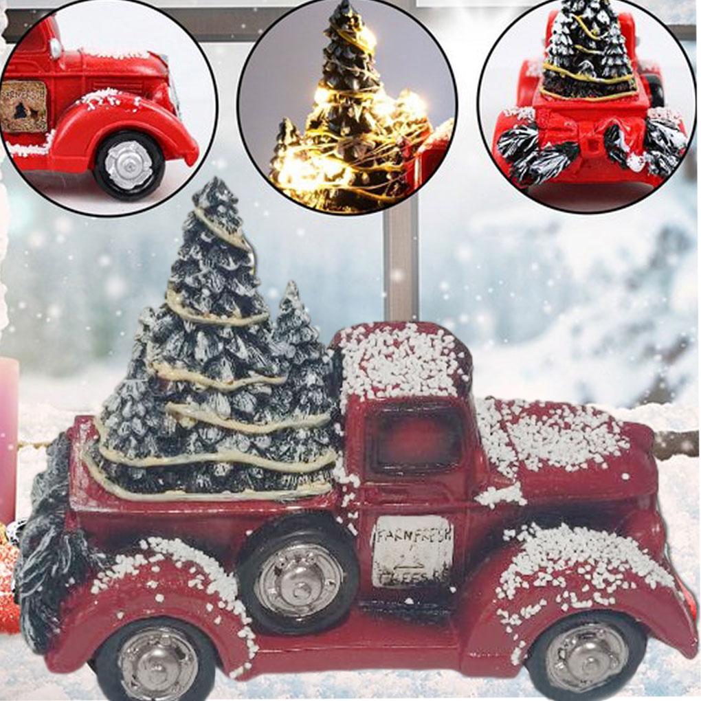 Red Truck Christmas Tree Decoration Interesting Tabletop Ornament