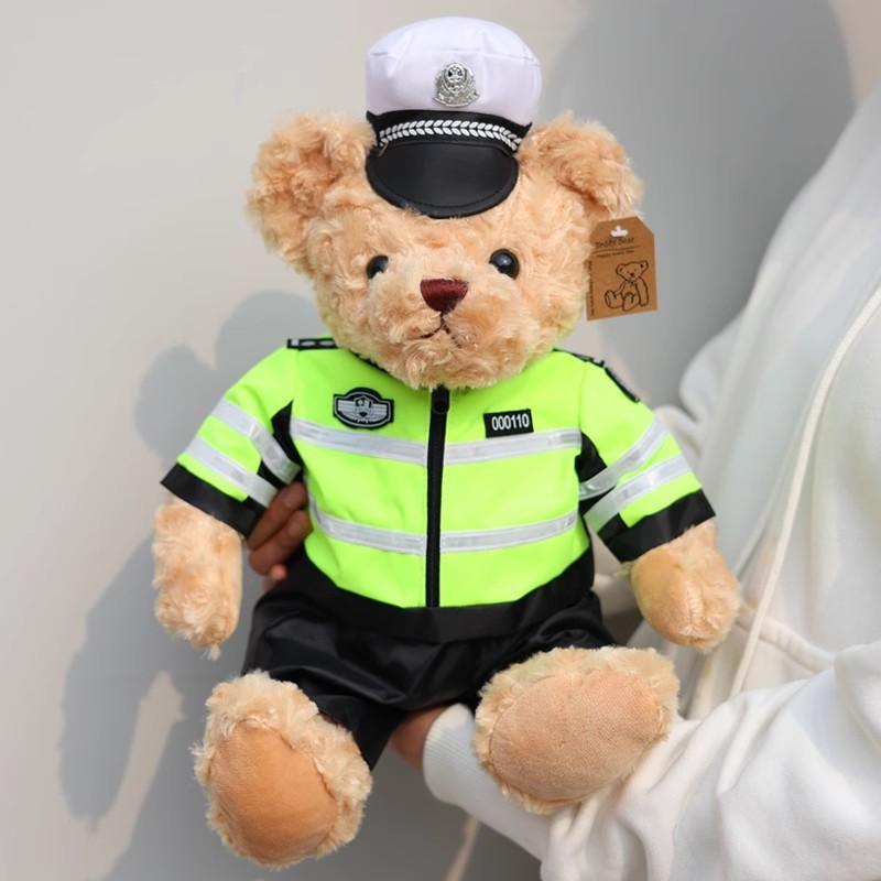 Fire Bear Firefighter Plush Doll Traffic Police Bear Police Bear Fire Rescue Day Promotional Event Gifts