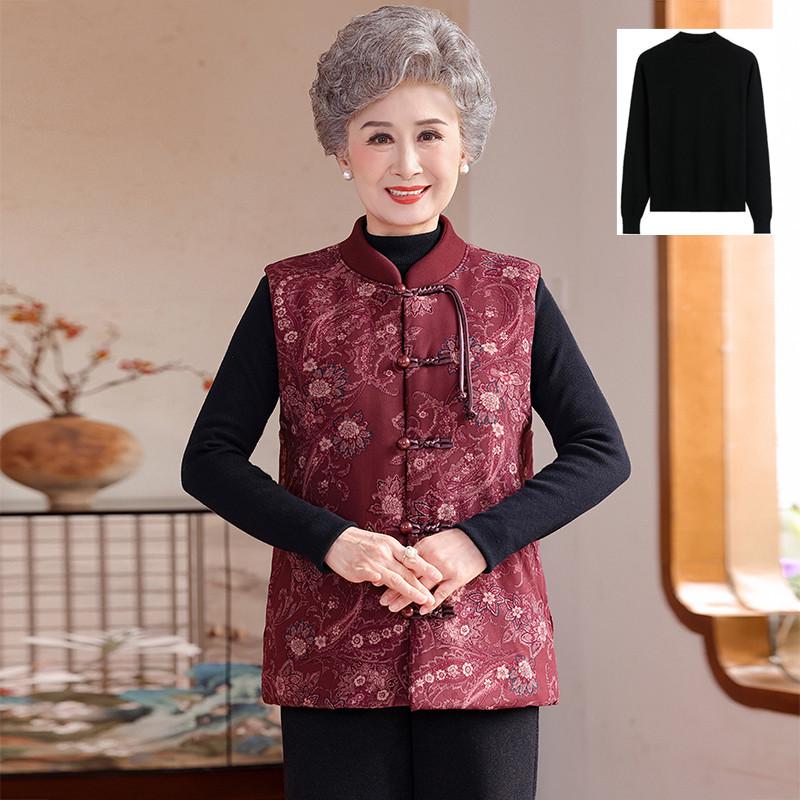 Grandma Style Cotton Padded Vest: Warm Chinese-Inspired Design for Autumn & Winter 2025