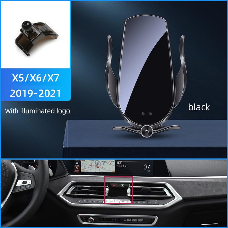 For Bmw X1 X2 X3 X4 X5 X6 X7 2 3 5 7 Series Wireless Charging Magnetic Car Phone Holder Base Charger Auto Accessories For iPhone