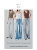 Women's High-Waisted Wide-Leg Floor-Length Jeans - Spring Collection by Big Brand Dupe