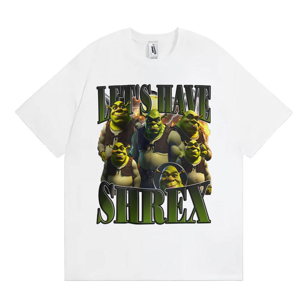 

New Funny Let s Have Shrex Shrek Graphic Meme T Shirt Men Women Fashion Vintage Short Sleeve T-shirts Cotton Oversized T-shirt S разноцветный