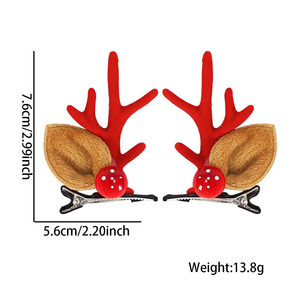 Christmas Hair Stylish Accessories With Cute Plush Antlers And Festive Decorations Women For