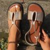 Fashion Women's Thick-soled Sandals Summer New Solid Color Versatile Soft-soled Fashionable and Comfortable Large Size Sandals for Women