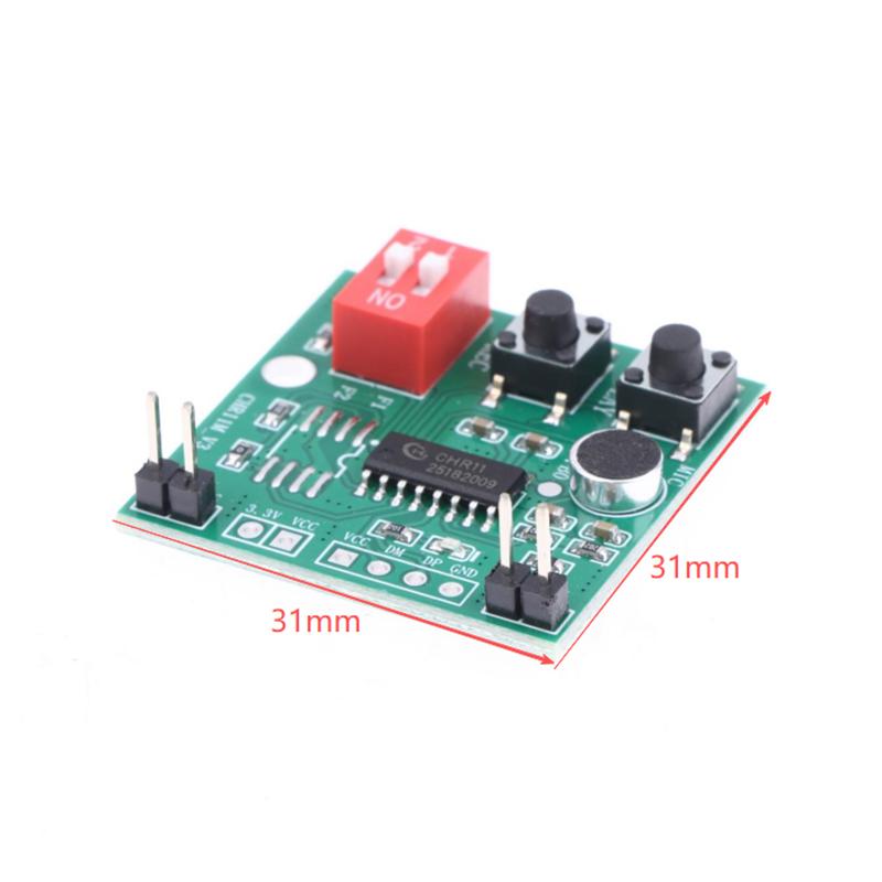 1/3Pcs Chr11M Dc 2-5.2V 35 Second Key Recording Module Toy Recording Box Supports External Flash 2-Position Dip Switch