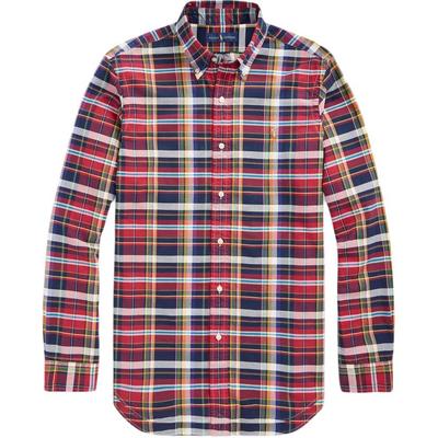 Polo Kariertes Oxford-Langarmhemd mit gesticktem Pony-Logo Herrenhemden Mehrfarbig MNPOWOV16821748-999