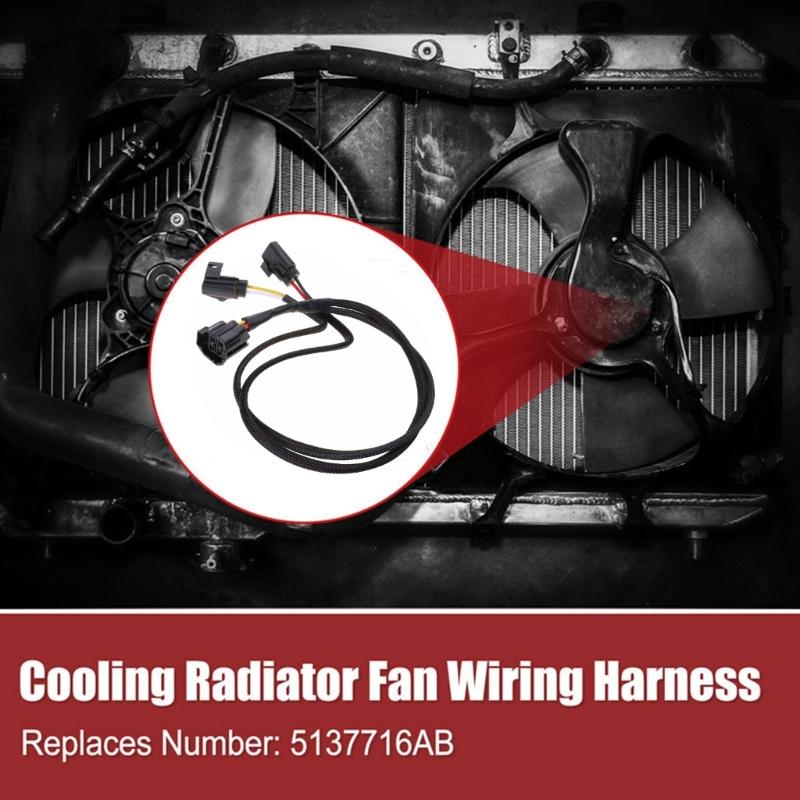 05137716AB 05137716AA Engine Cooling Fan Motor Wiring Harness Replace 5137716AB 5137716AA Fan Motor Wire