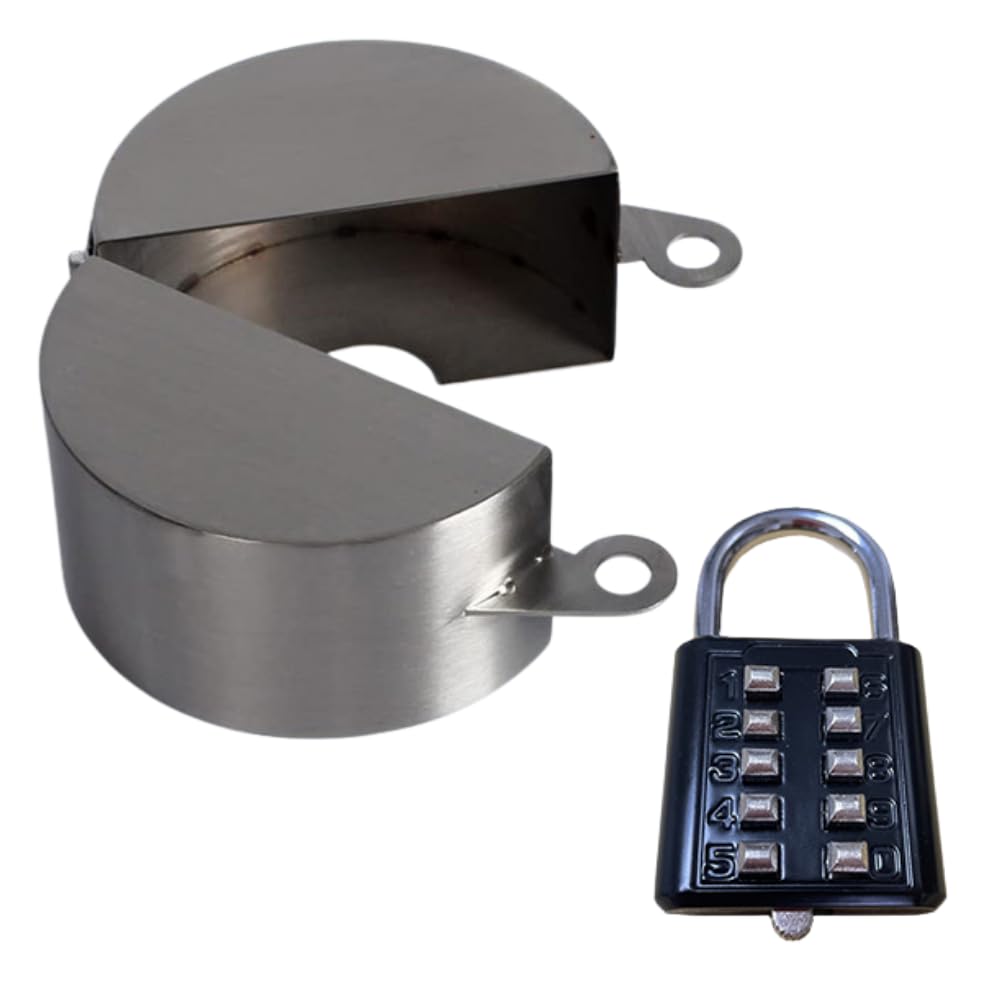 

ideamall Faucet Handle Lock Cover, Tamper-Proof, for Water and Outdoor Faucets, with Combination Lock