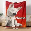 Custom Name Bolt Theme Printed Blanket - Perfect for Couch, Bed, Travel & Outdoor Use | Machine Washable, Cozy & Durable.