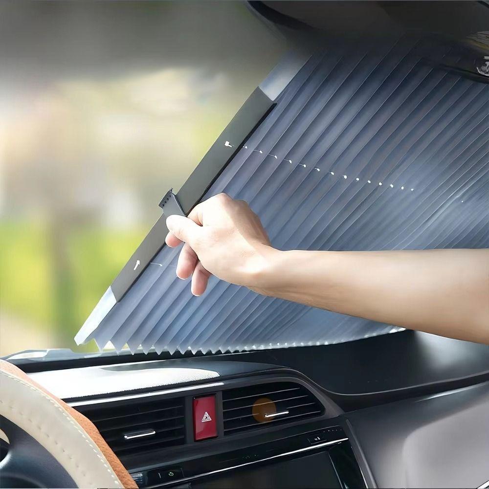 Automatic Telescopic Car Sunshade Foldable Design Windshield Sun Shade  Car Interior