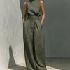 Women's Two-piece Sleeveless Trousers Casual Suit Women