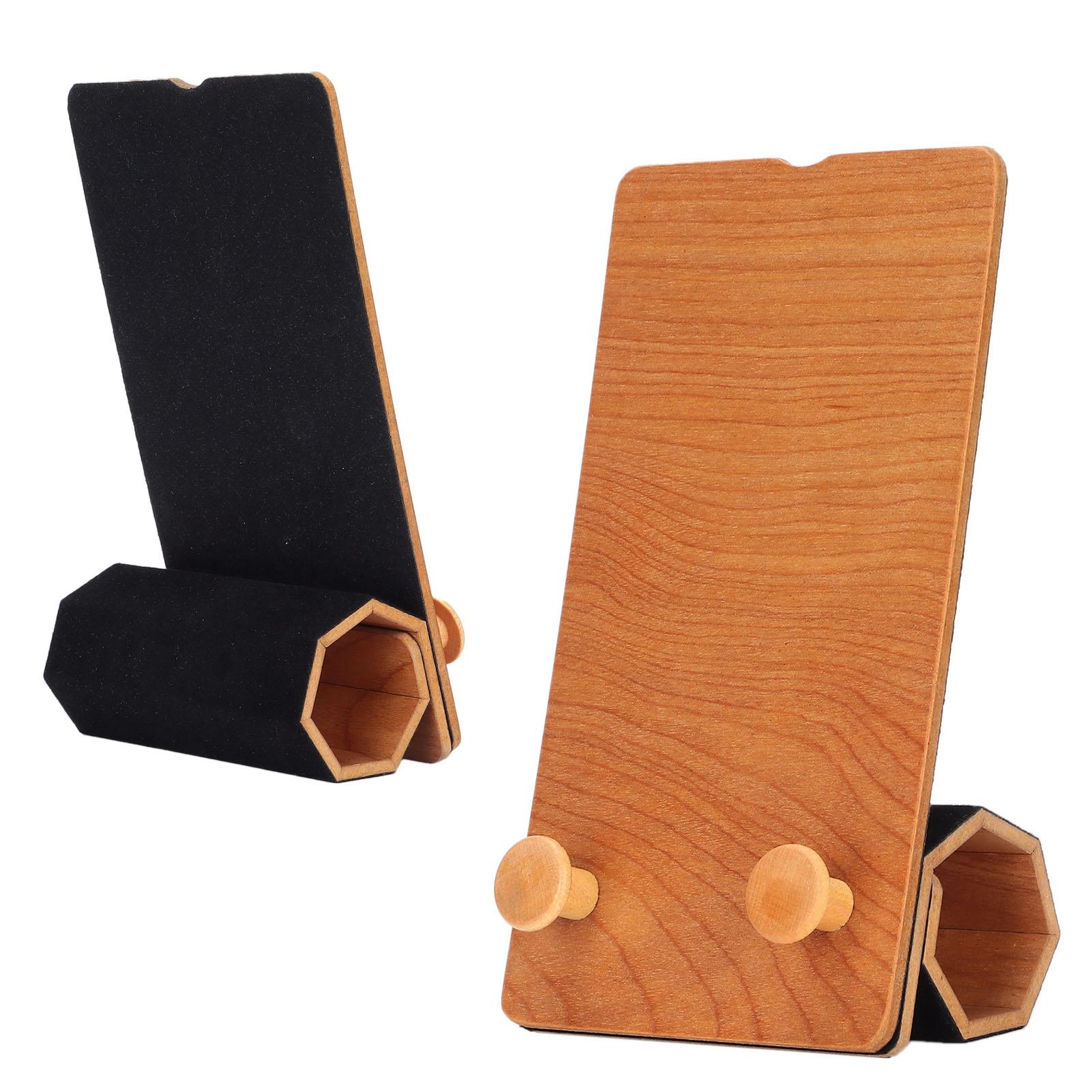 Wood Mobile Phone Holder Multifunctional Folding Holder for Phone Tablet