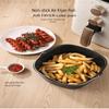 Iron Air Fryer Baking Pan Dishwasher Safe Stainless Steel Handle Cake Mold Non-Stick Food Grade Square Air Fryer Pan Microwave