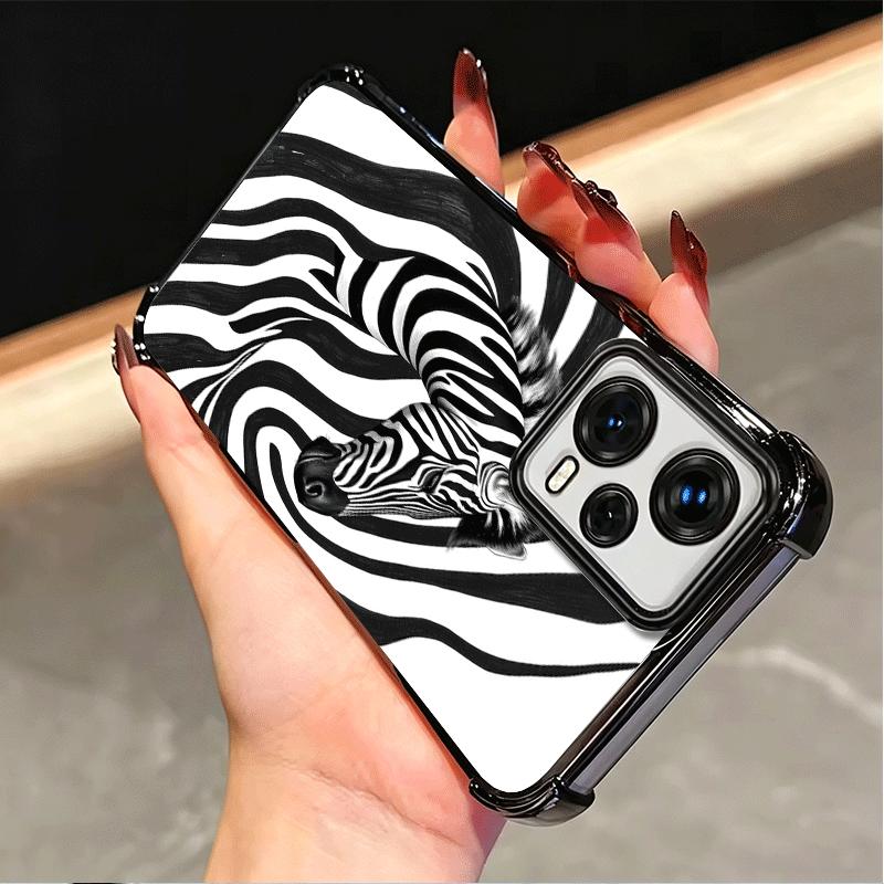 Zebra Stripe Black White Soft Phone Case For Xiaomi Poco X7 X8 Pro Max X6 X5 X3 F8 Ultra F7 M8 M7 M5S Redmi 15C 15A 15 14C 13C 1