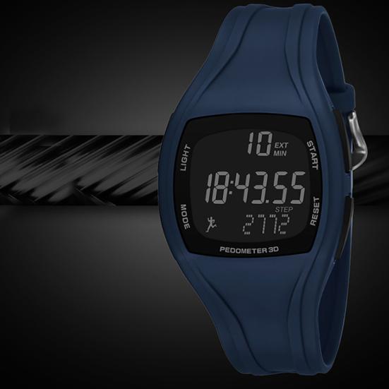 3D Pedometer Alarm Chronograph Multifunction Men Digital Wrist Watch Waterproof