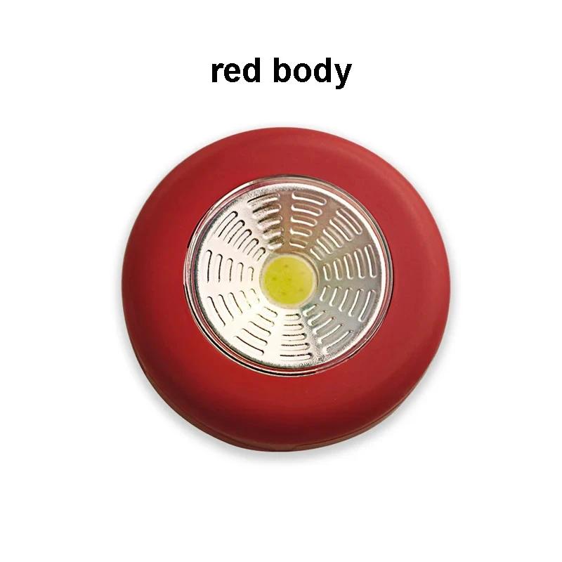 COB LED Round Night Light Wireless Touch Cabinet Lights Battery Powered Wardrobe Lamp For Stair Hallway Closet Bedroom Lighting