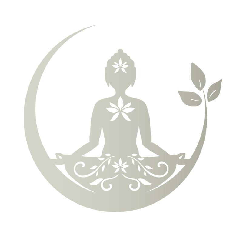 Buddha Chakra Peace Love Good Vibes Vinyl Sticker Car Window Decor, Zentangle Mandala Laptop Decals for Apple Macbook Pro / Air