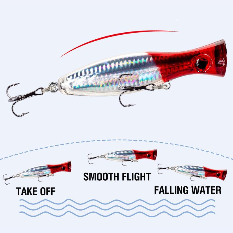 Big Popper Wobbler Angelköder Schwimmender Köder 12Cm 40G Topwater Köder Whopper Salzwasserköder Isca Künstliche Hecht Tackle