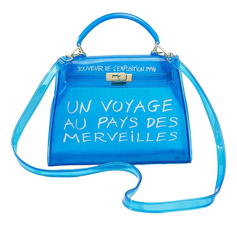Candy-colored Transparent Shoulder Bag For Women Pvc Material Jelly Bag Medium Size Ideal For Daily Wear