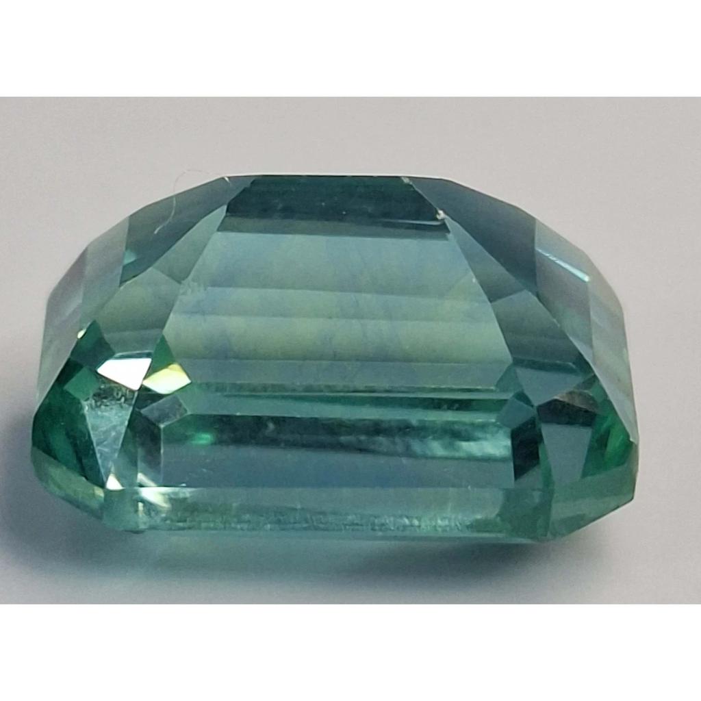 Natural Sapphire Green Parti Emerald Cut 9-11 Ct Stunning Certified Gemstone