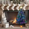 Mini Fiber Optic Tabletop Christmas Tree with Transparent Star Topper YUETJIN 90 Cm High Green Tree