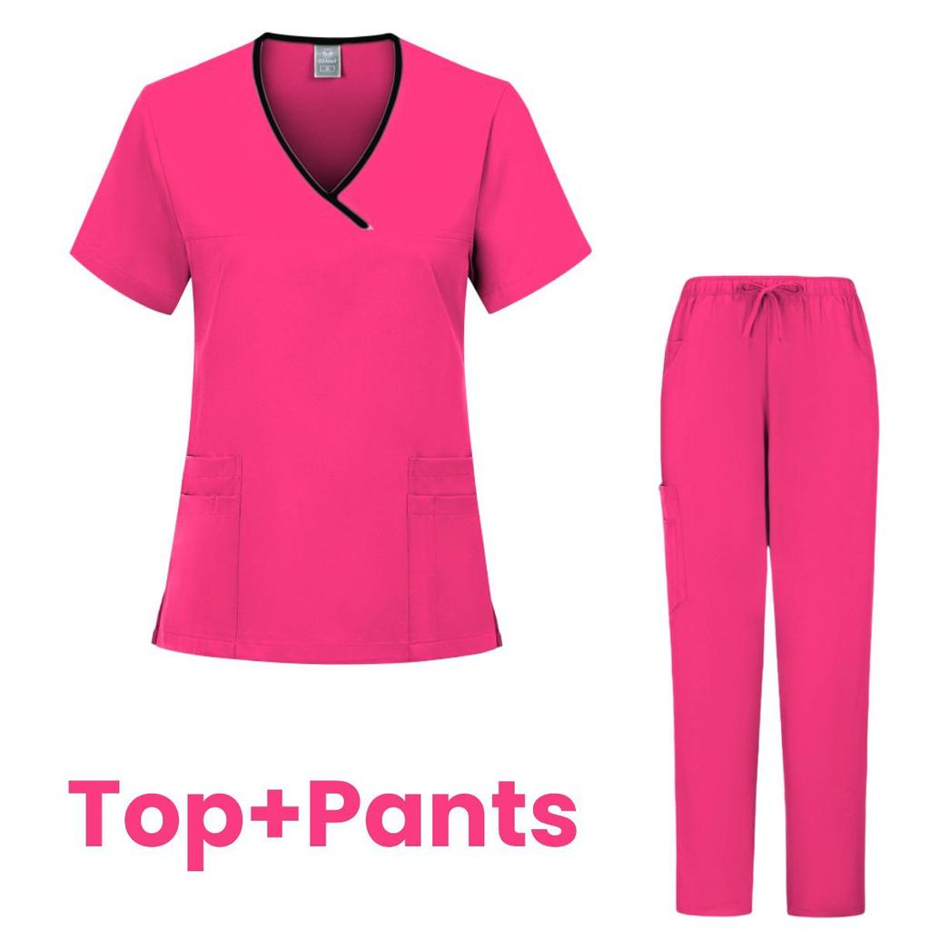 Women's Short Sleeve Casual Workwear Washable Surgical Gown