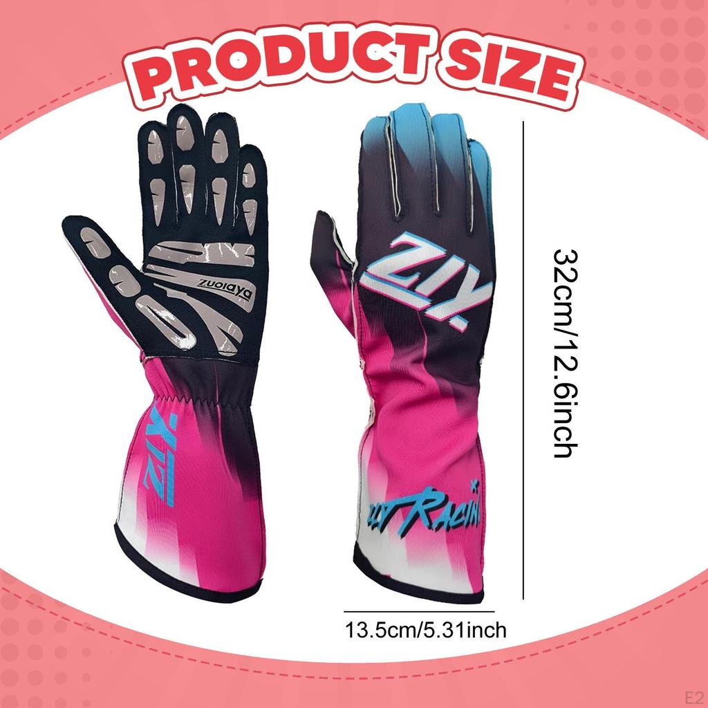 Motokárové rukavice Herní Vysoce elastické Pohodlné Prodyšné Dlouhé Protiskluzový Úchop pro Hry Řízení