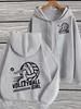 Girls Zip Up Hooded Jacket Volleyball Girl Player Graphic Long Sleeve Casual Sports Hoodie For Teen Girls Training Daily Outfit