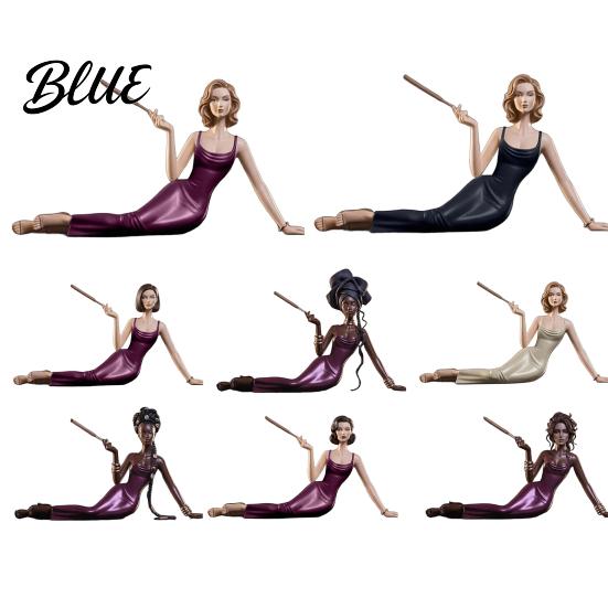 Lightweight Decorative Figurine Handcrafted Women Aroma Resin Elegant Lady Incense Stick Holder Relaxation Scent Diffuser Stand Meditating Sculpture