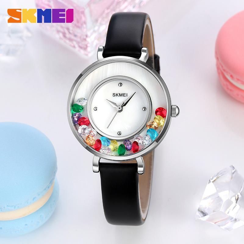 Supply Moment Beauty Creative Diamond Women's Watch Quartz Watch Stylish and Simple Student Casual Versatile Watch