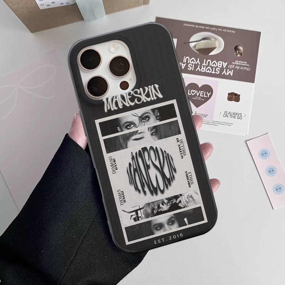 

Rock Band M-ManeskinS For IPhone 17 16 15 14 Plus 13 12 11 Pro Max With Shockproof Protective Phone Cover iPhone 13pro max