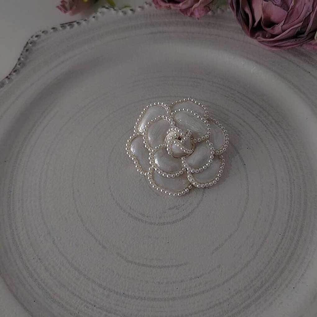 Women Flower Brooch Pin Rhinestone Decor Alloy Breastpin Decorations Jewelry Dating Party Present Jewelries Ornaments