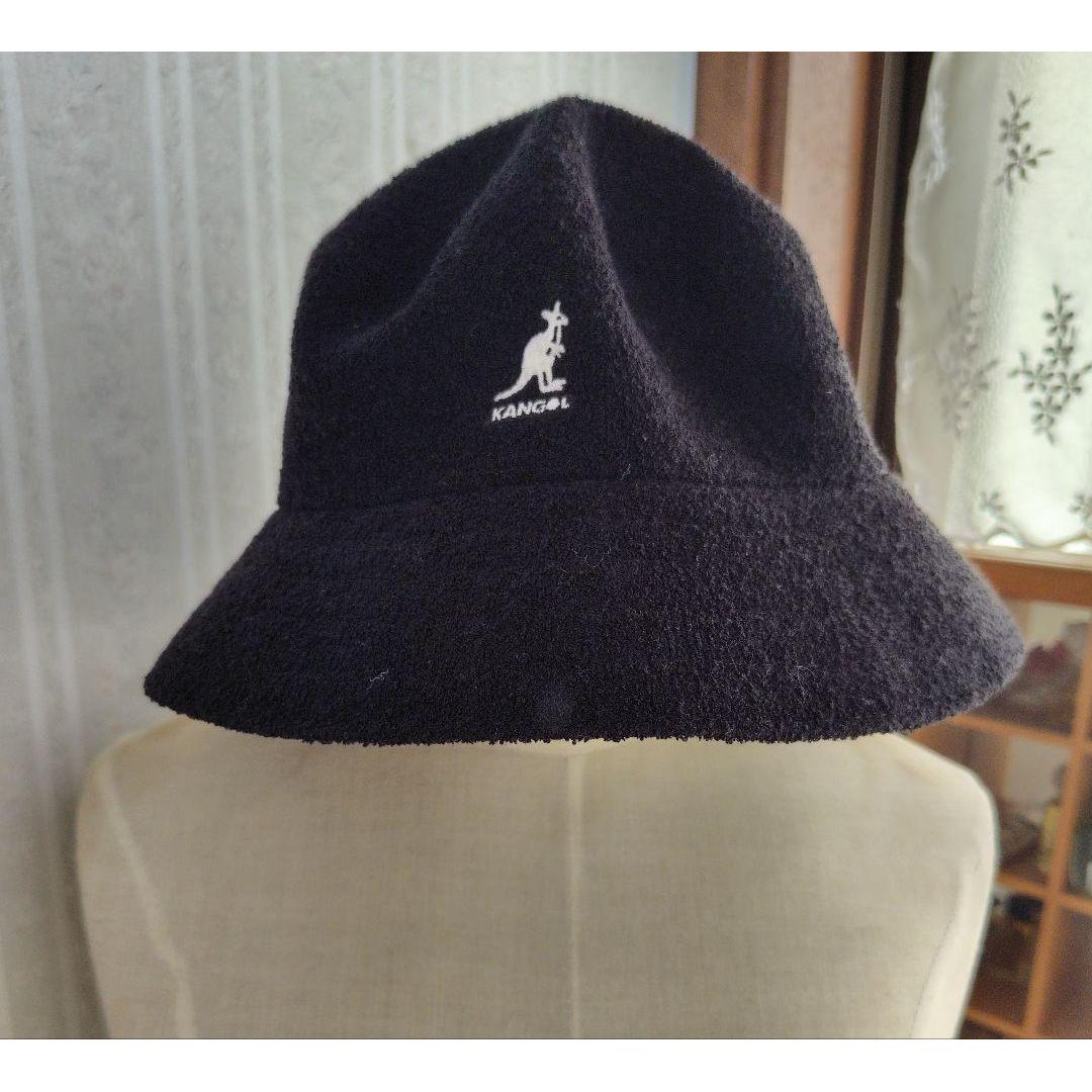 Used KANGOL bucket hat black M size bucket hat black