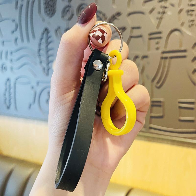 Color Candy Stylish Soft Pvc Keychain Unique Car Key Holder Party Favor Gift