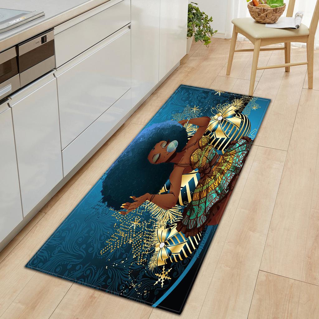 African Women'S Theme Carpet Long Floor Mat Doormat